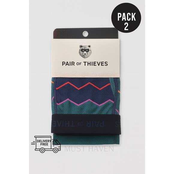 Pair of Thieves Men’s Boxer Briefs Pack 2 Size M Breathable Comfort Fit - Picture 1 of 3